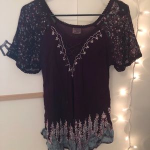 Tie Front Peasant Top